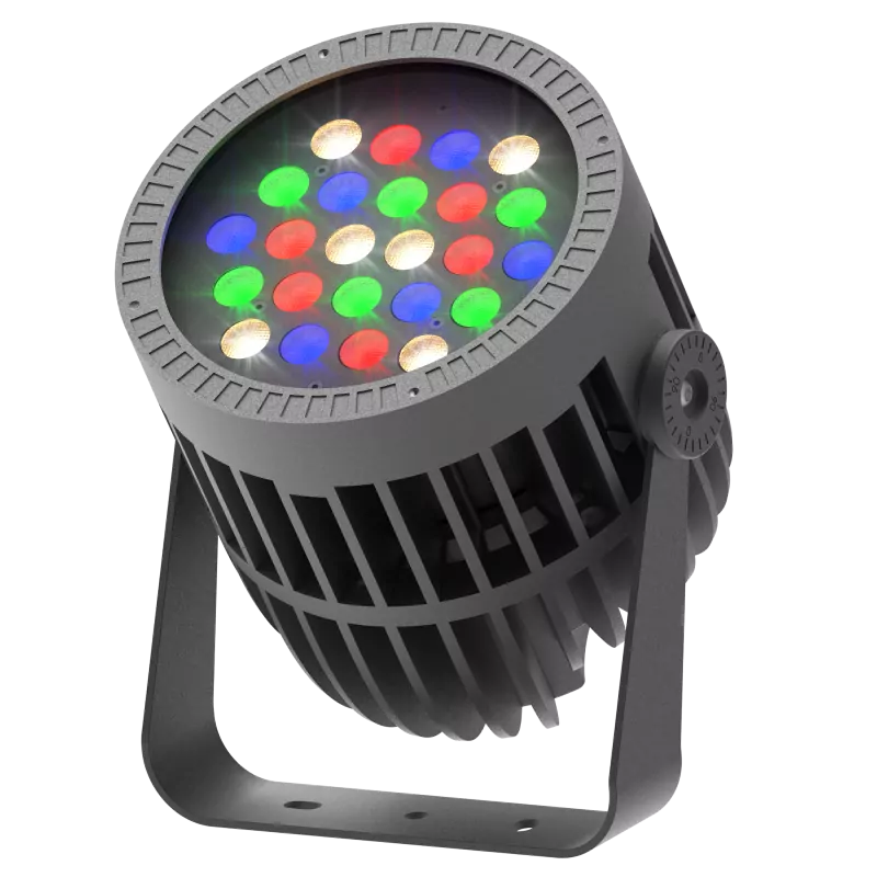 54W Outdoor RGB LED Spotlight with DMX Control | IP65 Facade & Event Lighting